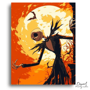 Haunting Pumpkin Figure – Paint By Numbers Kit