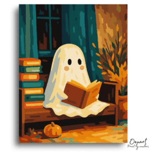 Cozy Reading Ghost – Paint By Numbers Kit