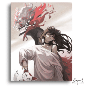 Dandadan: Momo & Okarun Spirit Form – Anime Paint By Numbers Kit