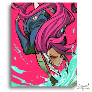 Dandadan: Momo Ayase Battle Flow – Anime Paint By Numbers Kit