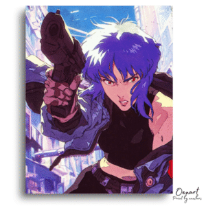 Ghost in the Shell: Major Kusanagi in Action – Anime Paint By Numbers Kit
