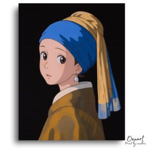 Anime Pearl Earring Girl - Paint by Numbers Kit