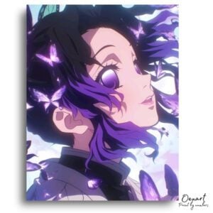 Ethereal Girl with Glowing Butterflies - Paint by Numbers Kit