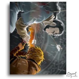 Fallen Warrior Bloody Duel - Paint by Numbers Kit