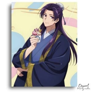 Purple-Haired Man's Sweet Treat - Paint by Numbers Kit