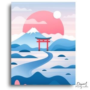 Serene Japanese Landscape - Paint by Numbers Kit