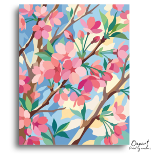Elegant Pink Sakura - Paint by Numbers Kit
