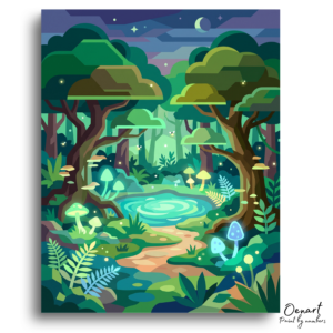 Magical Moonlit Forest - Paint by Numbers Kit