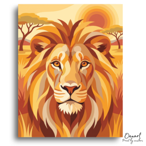 Majestic Lion Sunset - Paint by Numbers Kit
