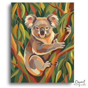 Vibrant Koala's Leafy Haven - Paint by Numbers Kit