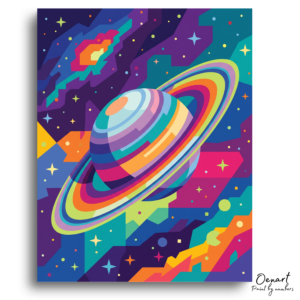 Vibrant Space Planet - Paint by Numbers Kit